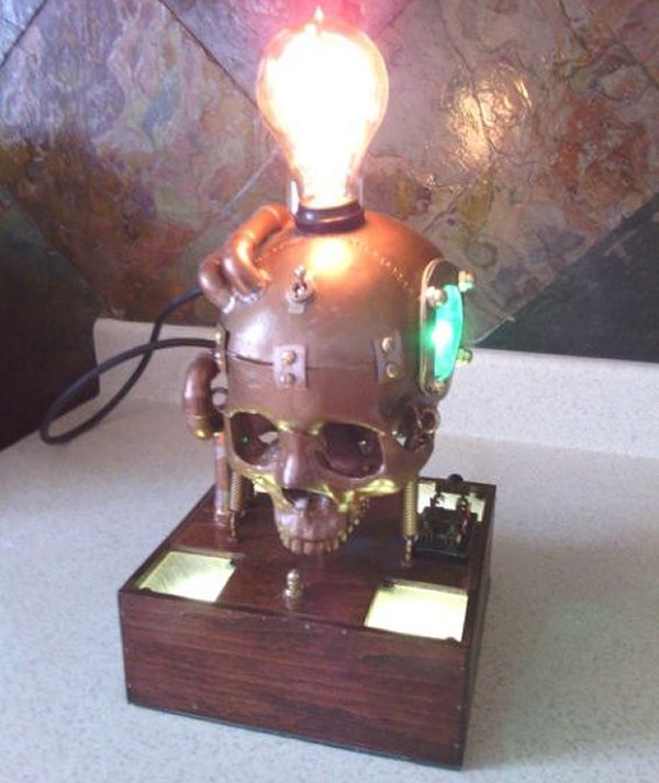 steampunk skeleton lamp