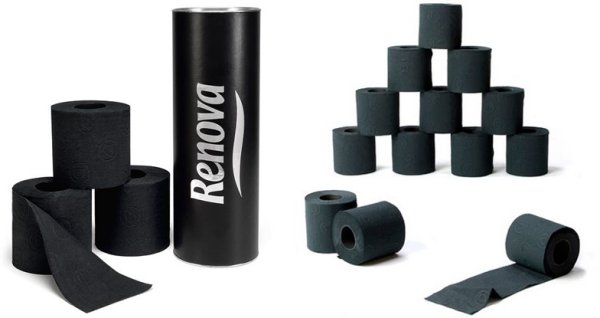 black toliet paper