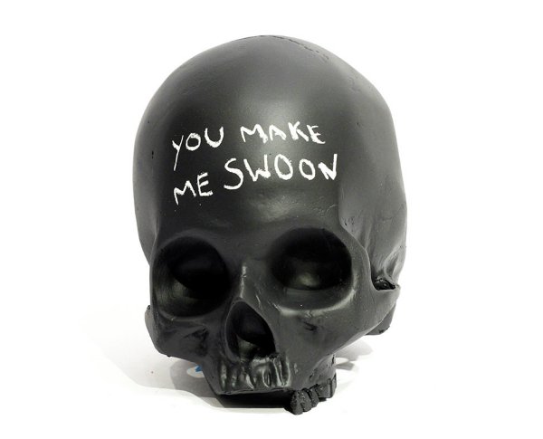chalkboard skull