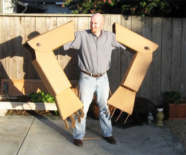 giant cardboard robot arms