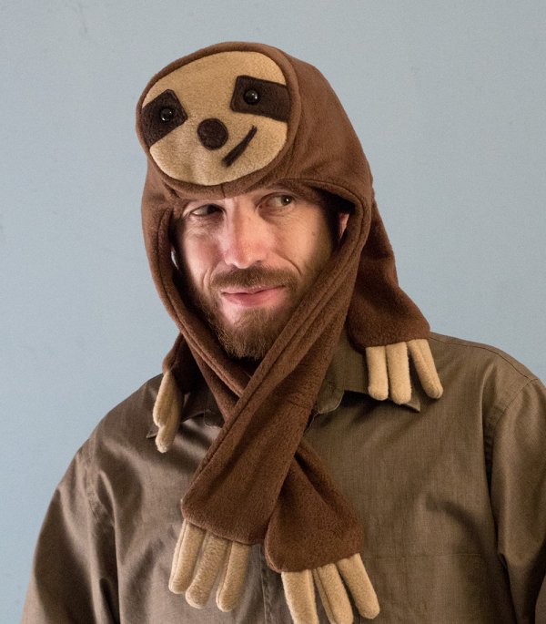 fleece sloth hat