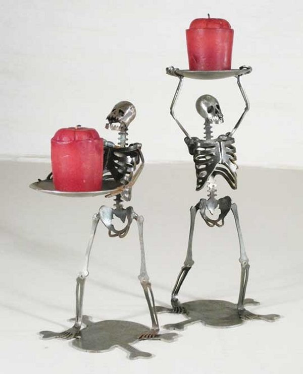 Skeleton Candle Holders