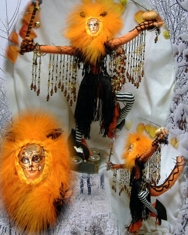 Crazy Halloween Cat Doll