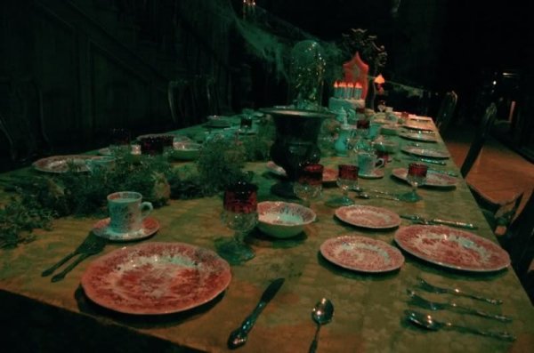 Disney Haunted Mansion dining table props