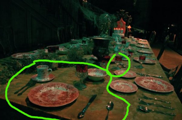 Disney Haunted Mansion dining table props
