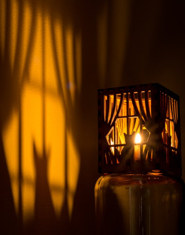 Laser Cut Wood Halloween Lanterns