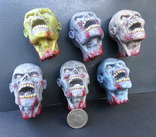 Zombie Head Magnets
