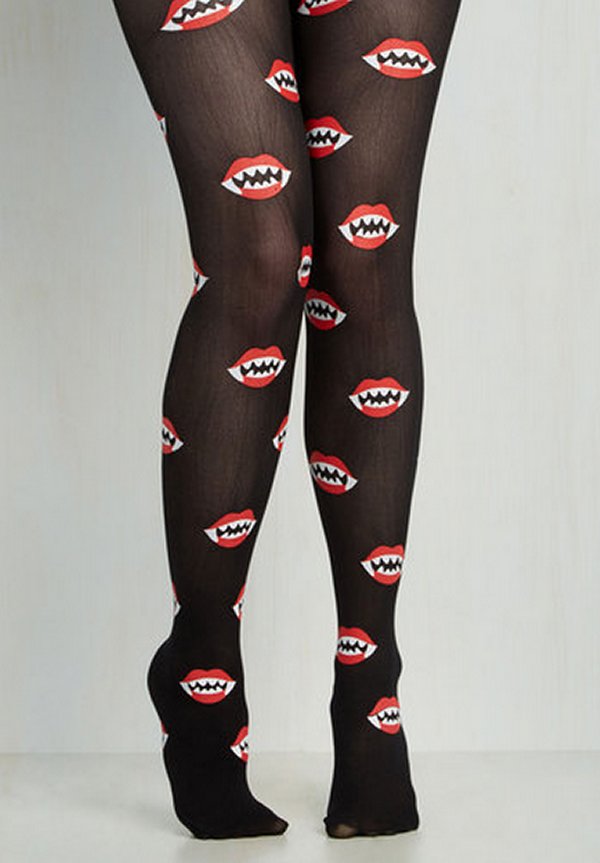 vampire teeth tights