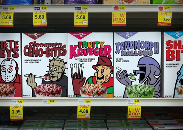 Classic Monster Cereals With Modern Horror Movie Characters