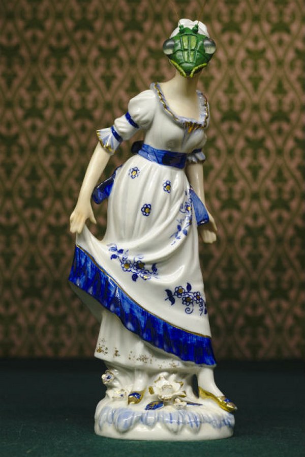 Porcelain Figurines With Insect Heads