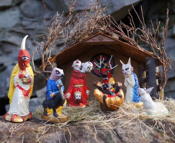 Satanic Nativity Krampus Creche