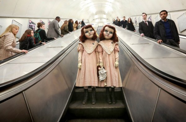 Creepy Life-Sized Victorian Dolls Mess With London Commuters