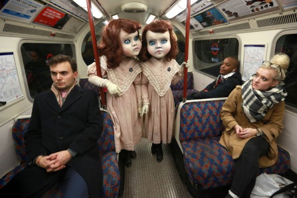 Creepy Life-Sized Victorian Dolls Mess With London Commuters