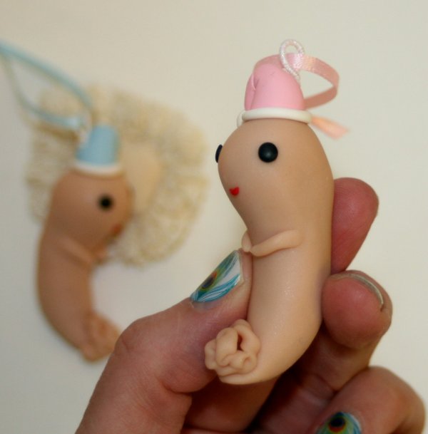 Embryo Pair In Santa Hats