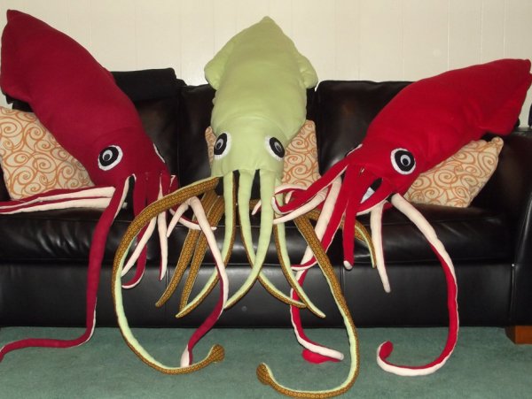 Giant Squid Plush Body Pillows