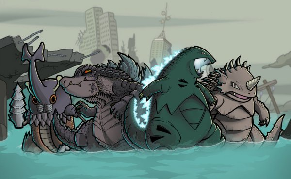 KaijuMon Pokemon Kaiju Art Prints