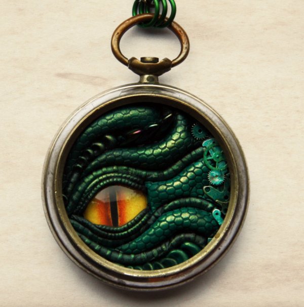 Cool Monster Eye Pocket Watch Case Pendants