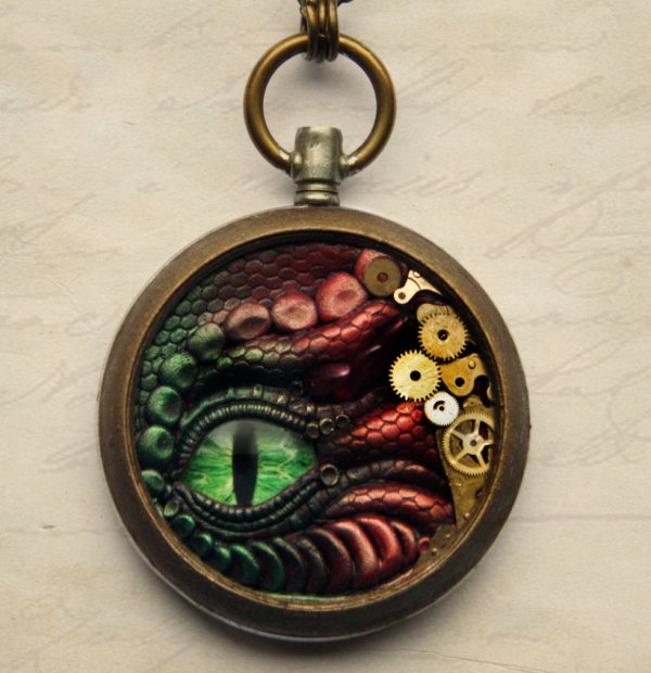 Cool Monster Eye Pocket Watch Case Pendants