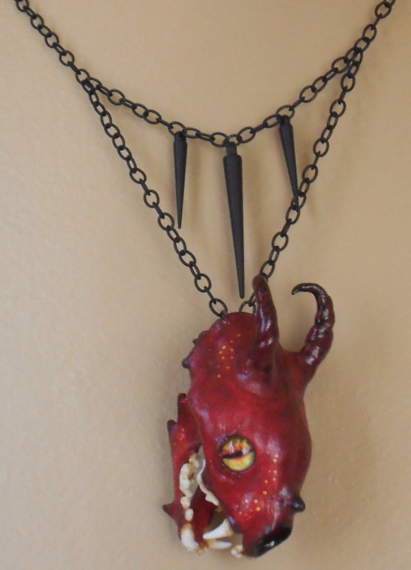 Dragon Head Necklaces Made With Real Animal Skulls