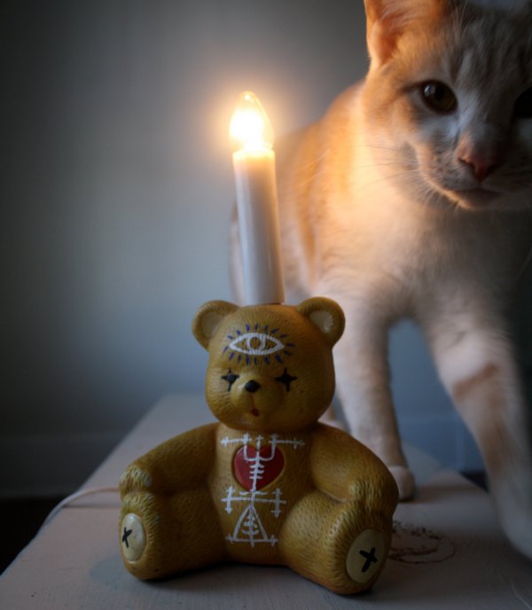 Just Your Everyday Illuminati Black Magic Teddy Bear Lamp