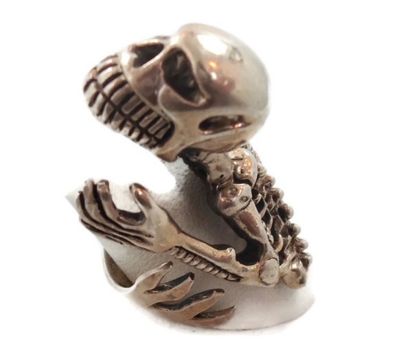 Scary Skeleton And Skull Ring
