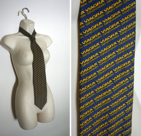Viagra Neck Tie Surprisingly Hangs Limp From Your Neck