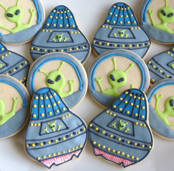 UFO And Alien Cookies