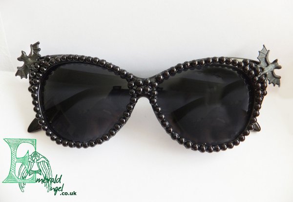 Bats & Black Pearls Cat Eye Sunglasses