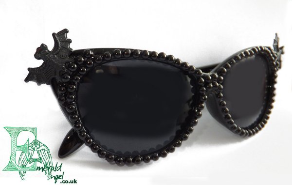 Bats & Black Pearls Cat Eye Sunglasses