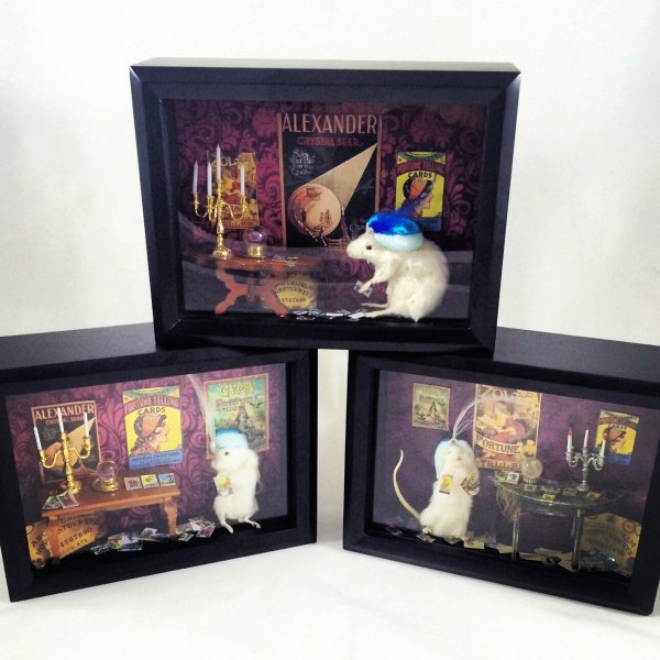 Fortune Teller Gypsy Taxidermy Mouse Diorama