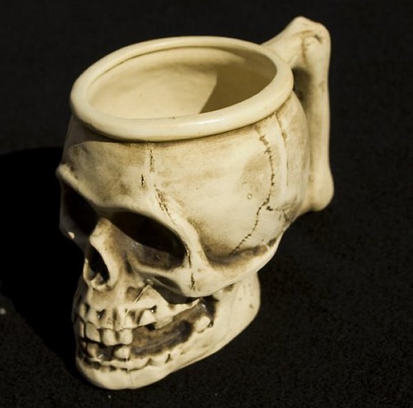 Scary Skull Cup With Bone Jointed Handle