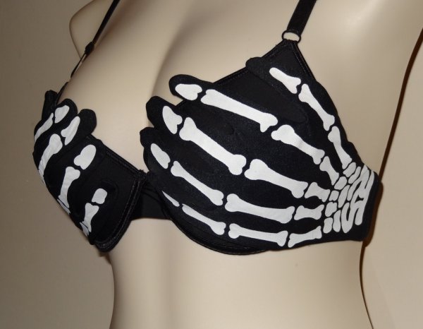 Skeleton Hands Bra