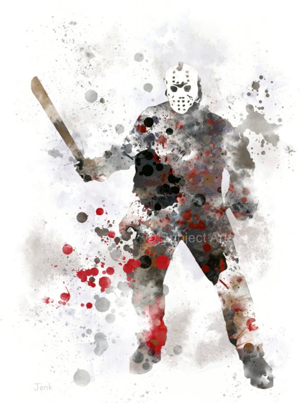 Watercolor Horror Art Prints