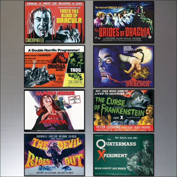 Hammer Horror Film Poster Fridge Magnets