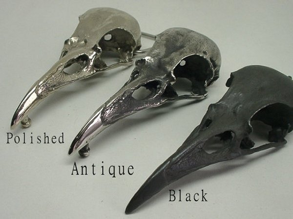 Raven Skull Belt Buckle