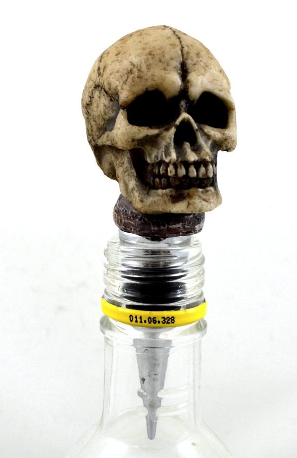 Realistic Miniature Human Skull Bottle Stopper