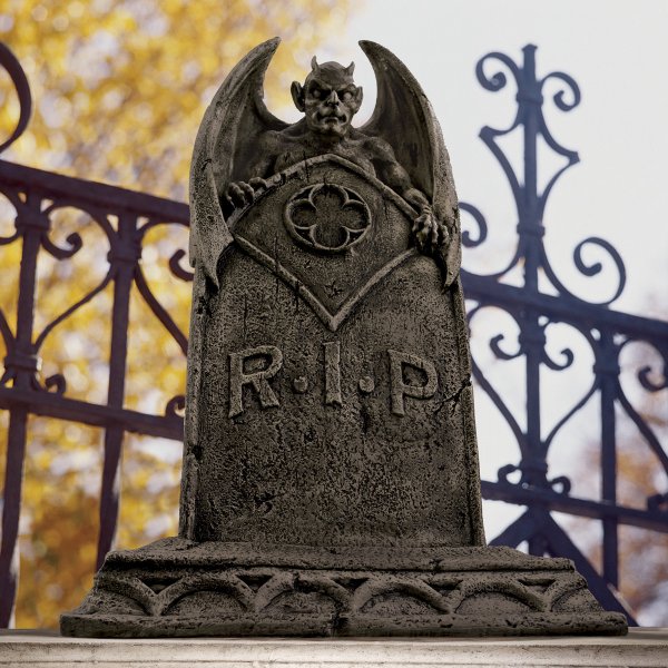 Vampire Demon Tombstone Statue