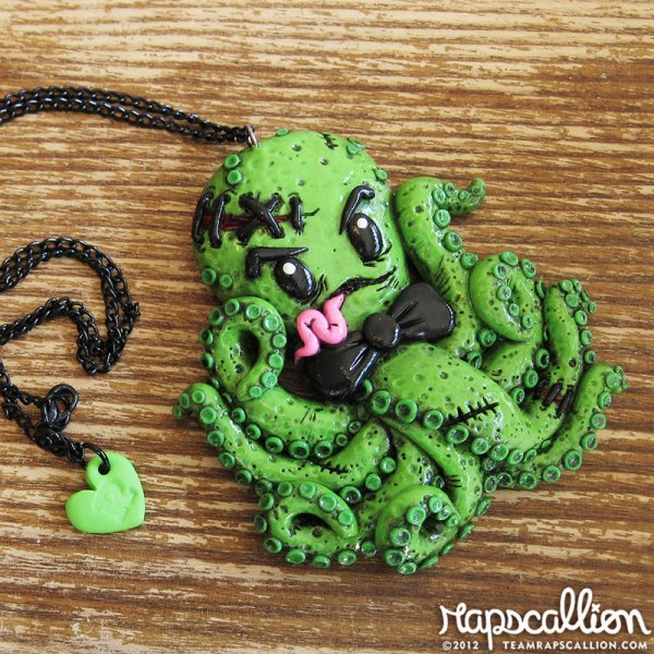 Zombie Octopus Necklace