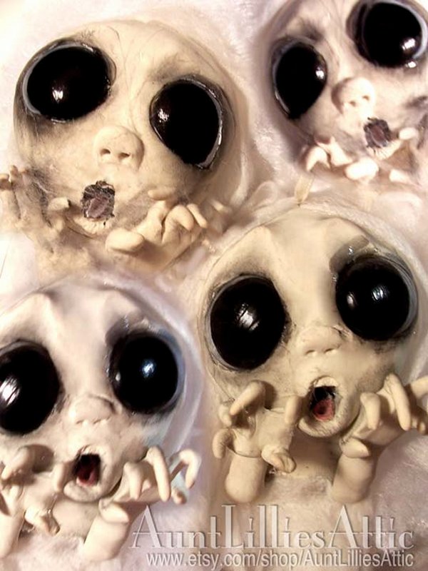 What Big Eyes You Have - Ghost Doll Halloween Ornaments