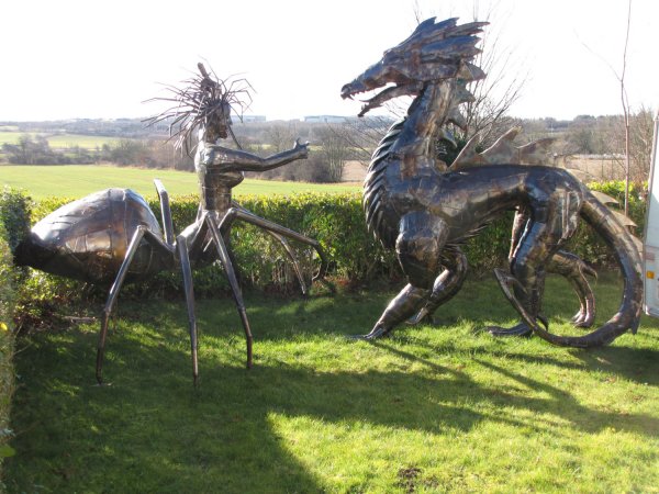 Alien Spider-Lady Sculpture