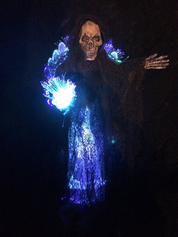 Grim Reaper Fiber Optic Christmas Tree Topper