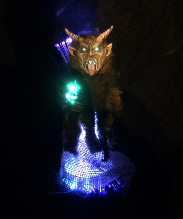 Krampus Fiber Optic Christmas Tree Topper