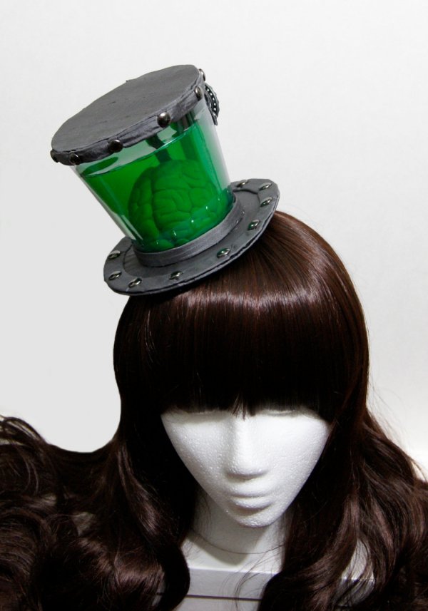 Mad Scientist Brain Specimen in a Jar Top Hat
