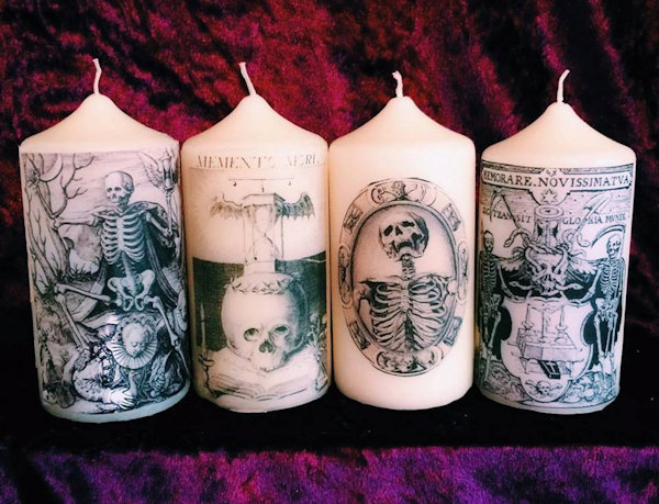 Memento Mori Gothic Death Candles