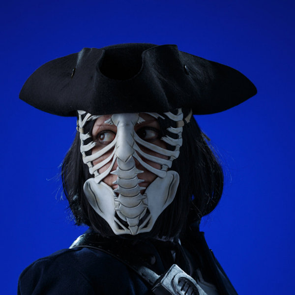 Skeleton Mask With Broken Ribs Eyeholes