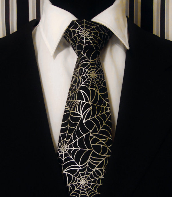 Spider Web Tie For Black Widowers