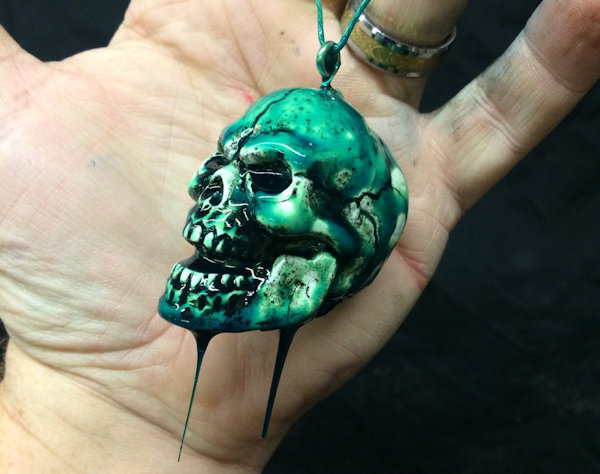 Toxic Skull Christmas Ornament