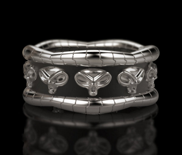 Alien Skull Ring - With This Ring I Thee Probe