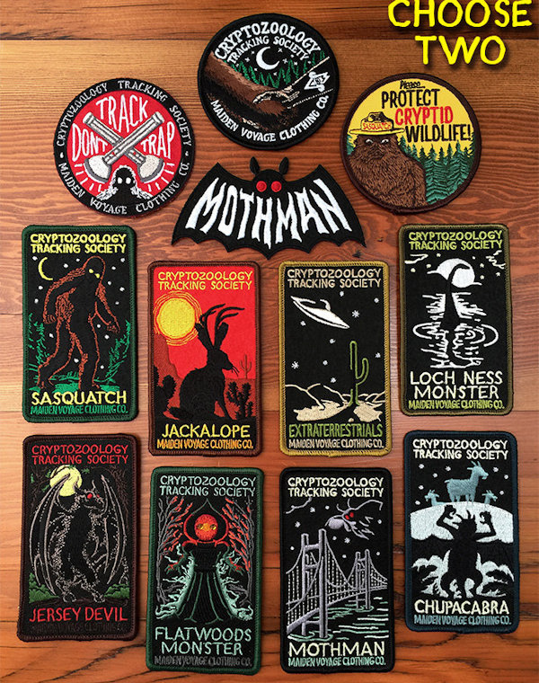 Cryptozoology Tracking Society Patches