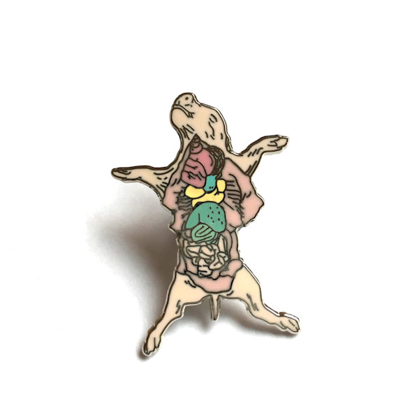 Dissected Frog and Pig Enamel Pins